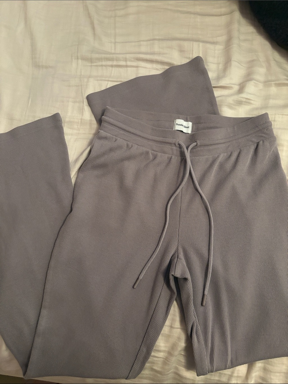 Sunday Beat Waffle Knit Lounge Pants in Dusty Lavender